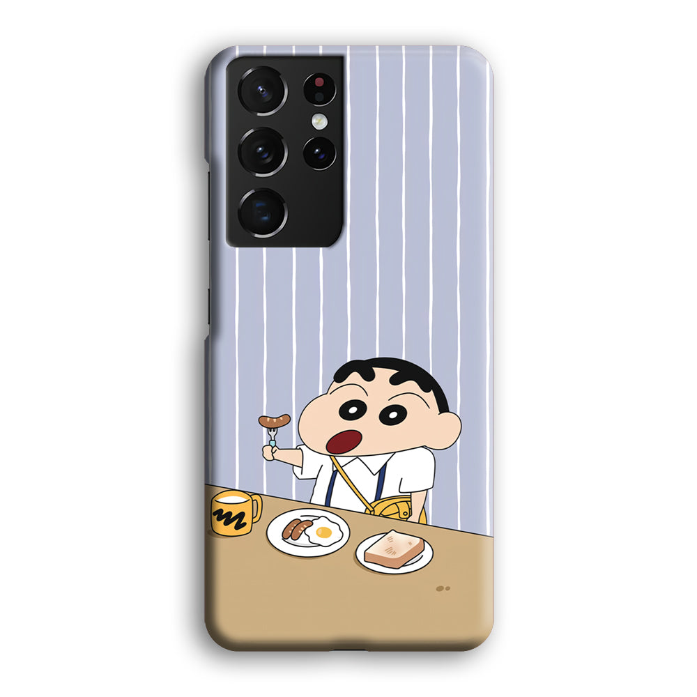 Crayon Shinchan Take a Breakfast Samsung Galaxy S21 Ultra Case
