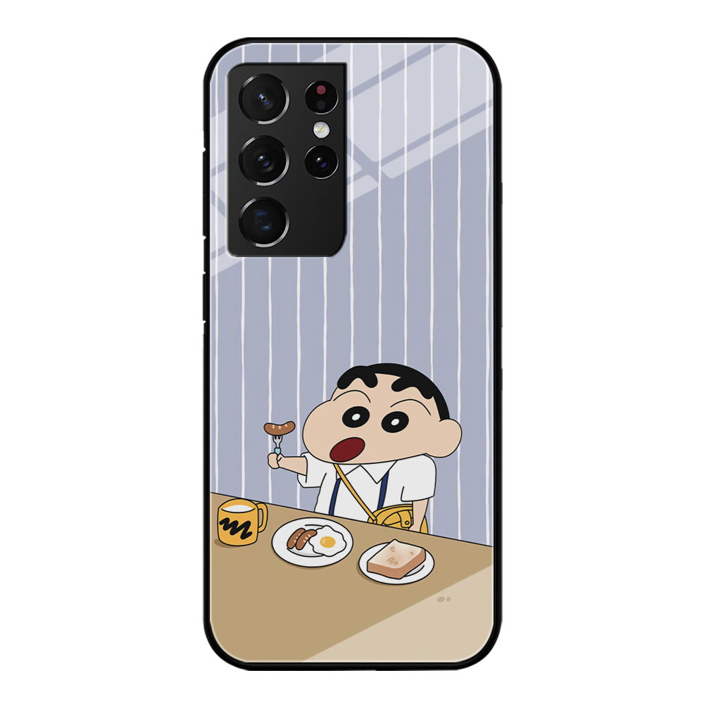 Crayon Shinchan Take a Breakfast Samsung Galaxy S21 Ultra Case