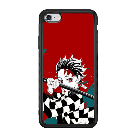 Demon Slayer Deep Blood of Tanjiro iPhone 6 Plus | 6s Plus Case