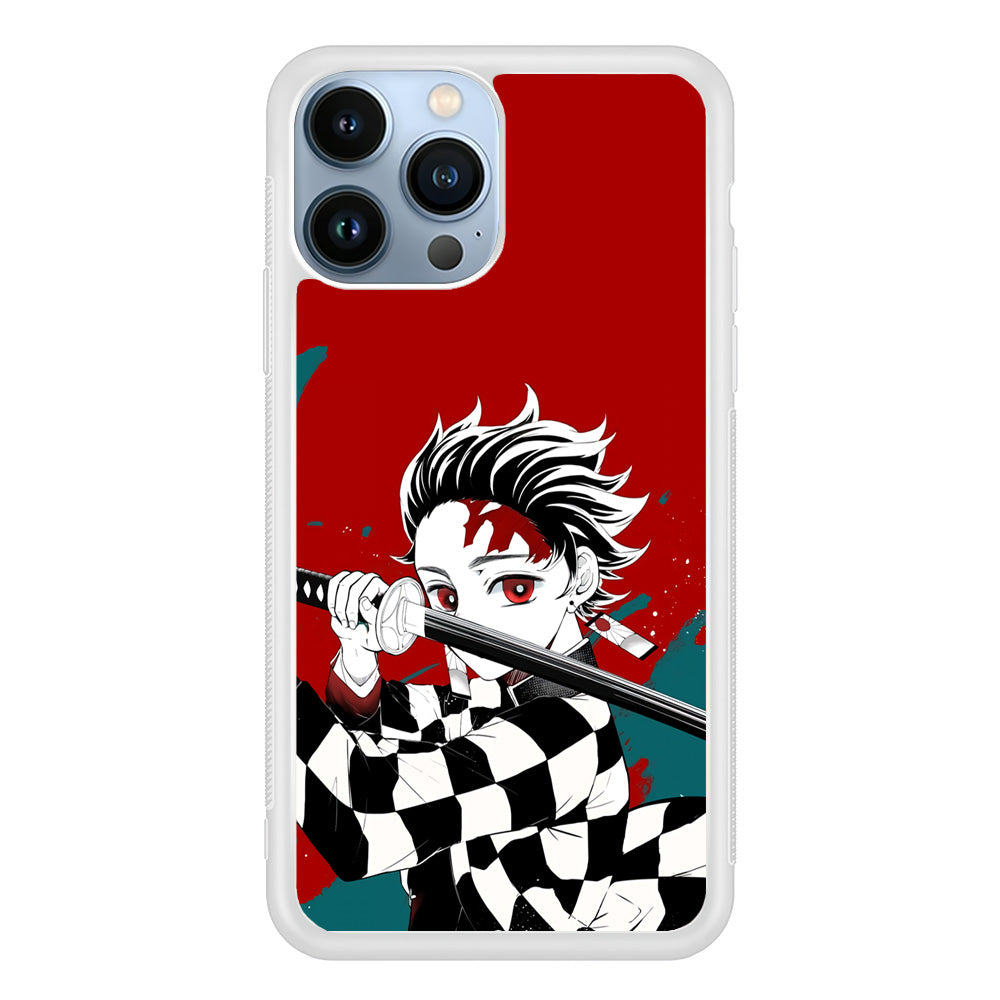 Demon Slayer Deep Blood of Tanjiro iPhone 13 Pro Max Case