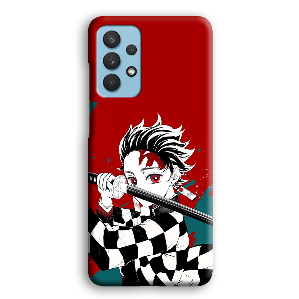 Demon Slayer Deep Blood of Tanjiro Samsung Galaxy A32 Case