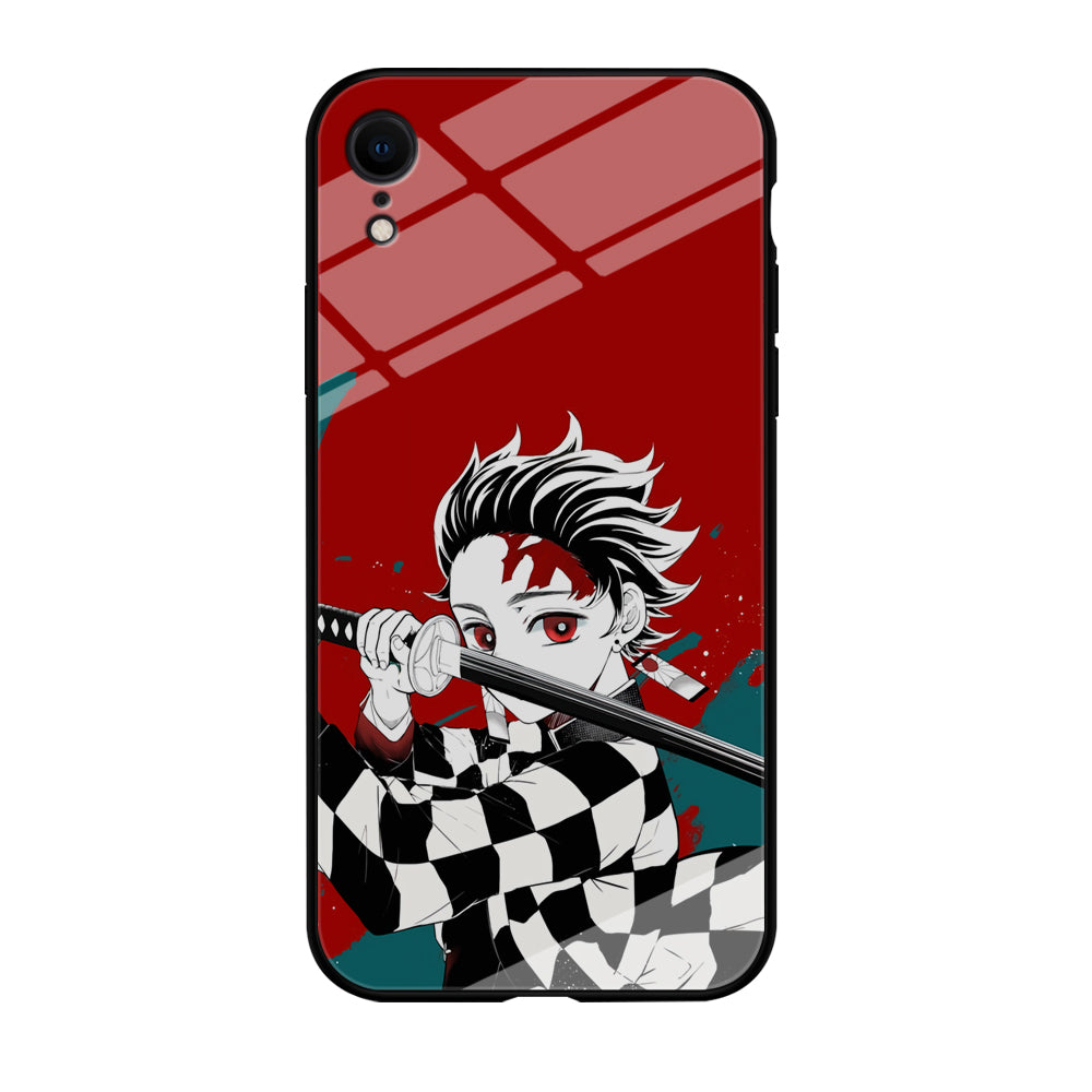 Demon Slayer Deep Blood of Tanjiro iPhone XR Case