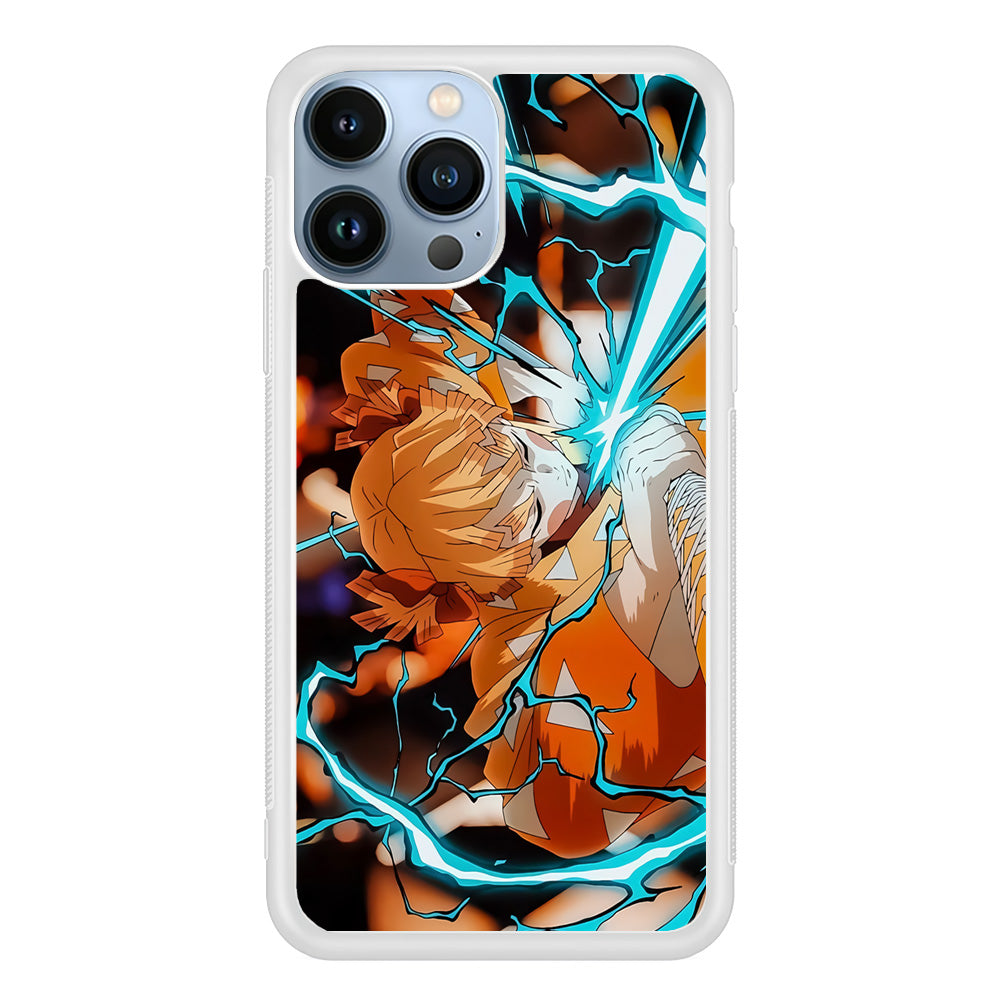 Demon Slayer Zenitsu Lightning Sword iPhone 13 Pro Max Case