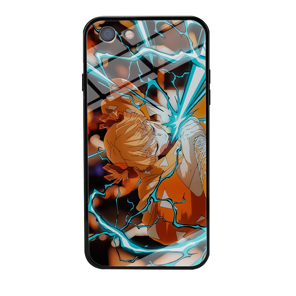 Demon Slayer Zenitsu Lightning Sword iPhone 6 Plus | 6s Plus Case Tempered Glass Case