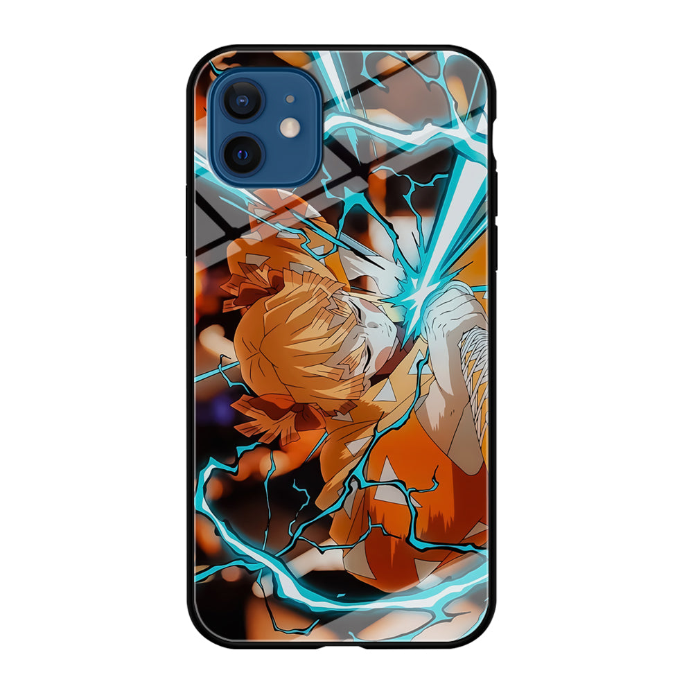 Demon Slayer Zenitsu Lightning Sword iPhone 12 Case