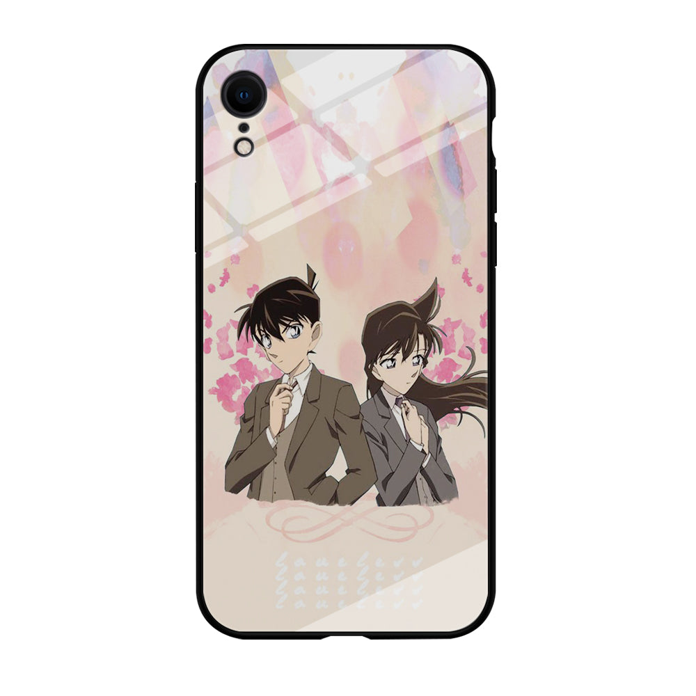 Detective Conan Sweet Couple iPhone XR Case Tempered Glass Case