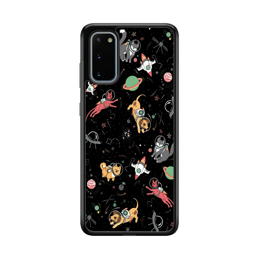Dogs and Cats Space Form Samsung Galaxy S20 Case