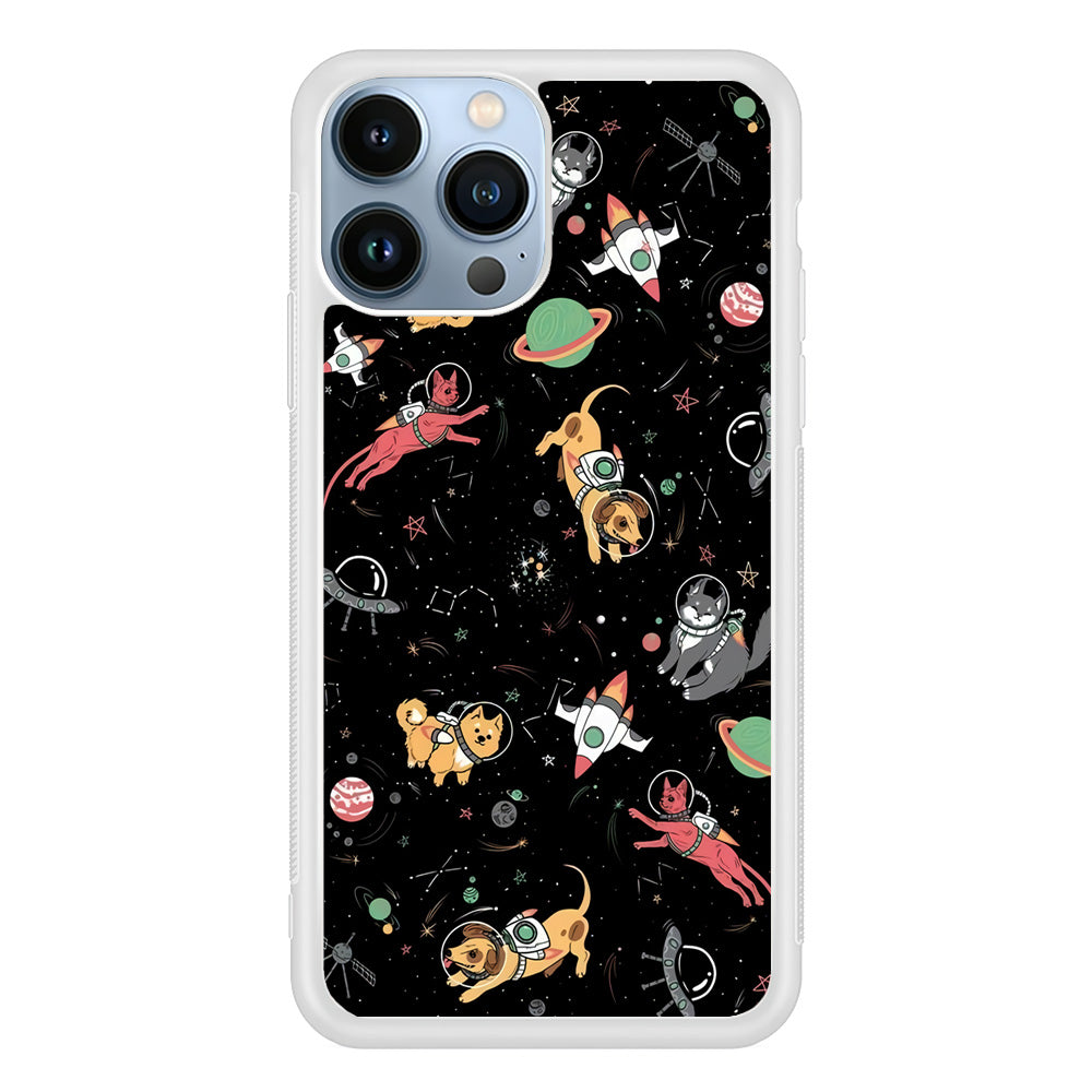 Dogs and Cats Space Form iPhone 13 Pro Max Case