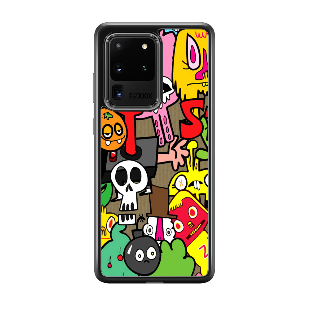 Doodle Halloween Scary Night Samsung Galaxy S20 Ultra Case