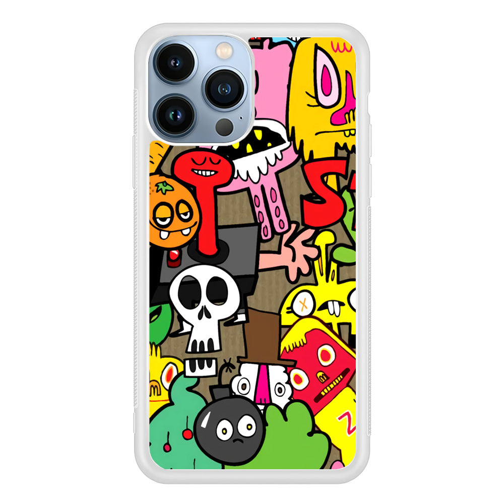 Doodle Halloween Scary Night iPhone 13 Pro Max Case