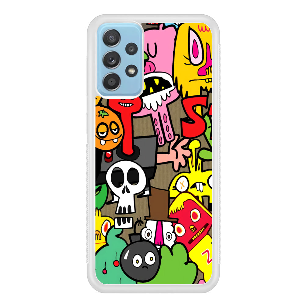 Doodle Halloween Scary Night Samsung Galaxy A52 Case