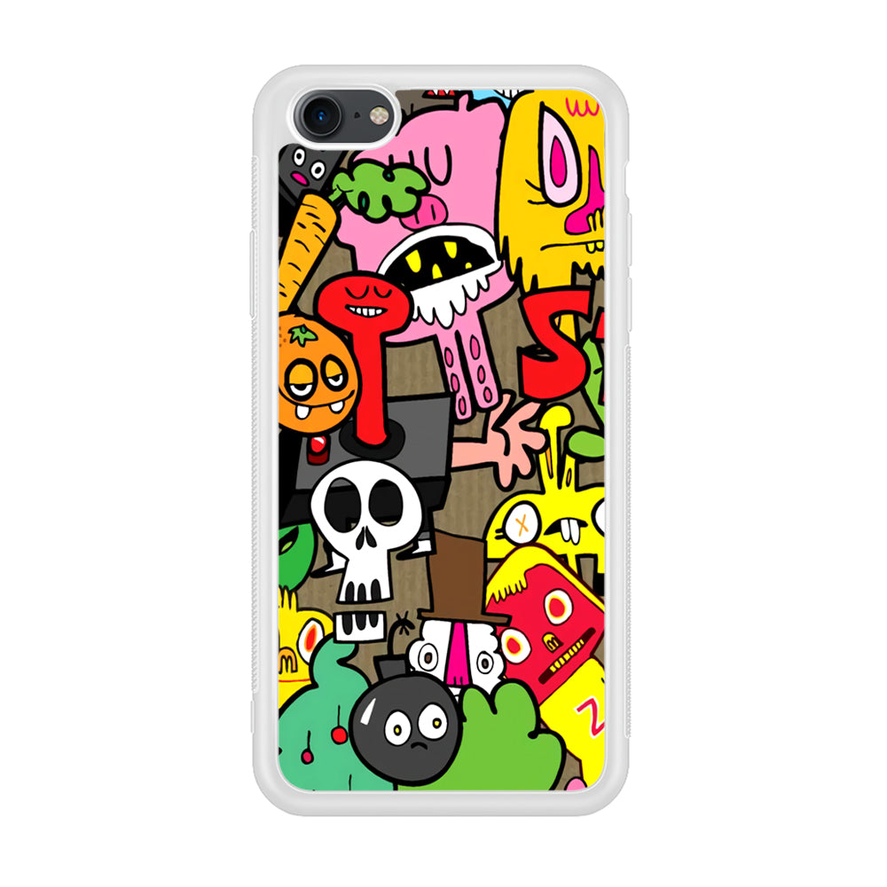 Doodle Halloween Scary Night iPhone 8 Case