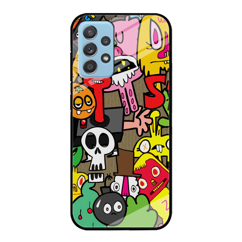 Doodle Halloween Scary Night Samsung Galaxy A52 Case