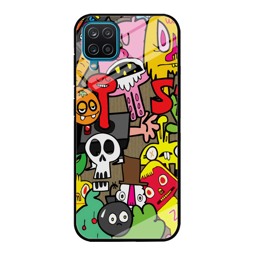 Doodle Halloween Scary Night Samsung Galaxy A12 Case