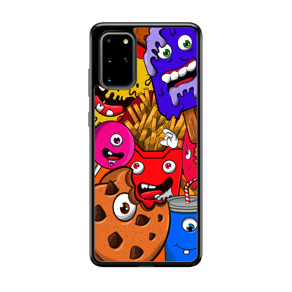 Doodle Monsters Snack Samsung Galaxy S20 Plus Case