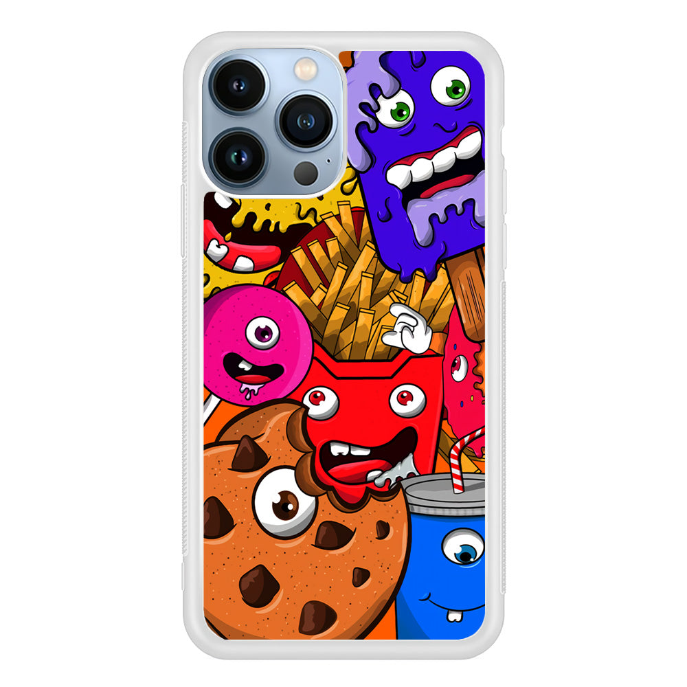 Doodle Monsters Snack iPhone 13 Pro Max Case