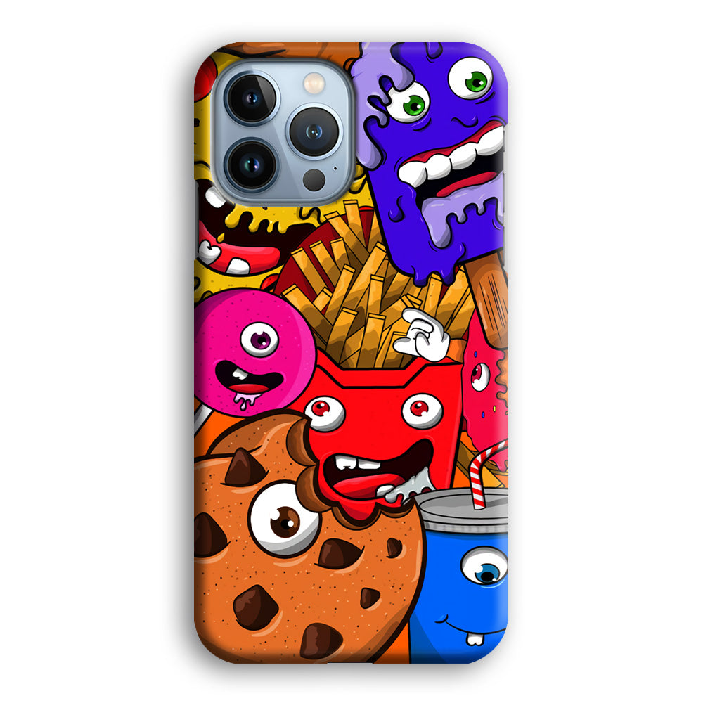 Doodle Monsters Snack iPhone 13 Pro Max Case