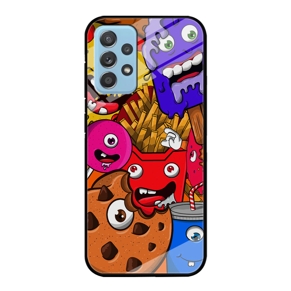 Doodle Monsters Snack Samsung Galaxy A52 Case