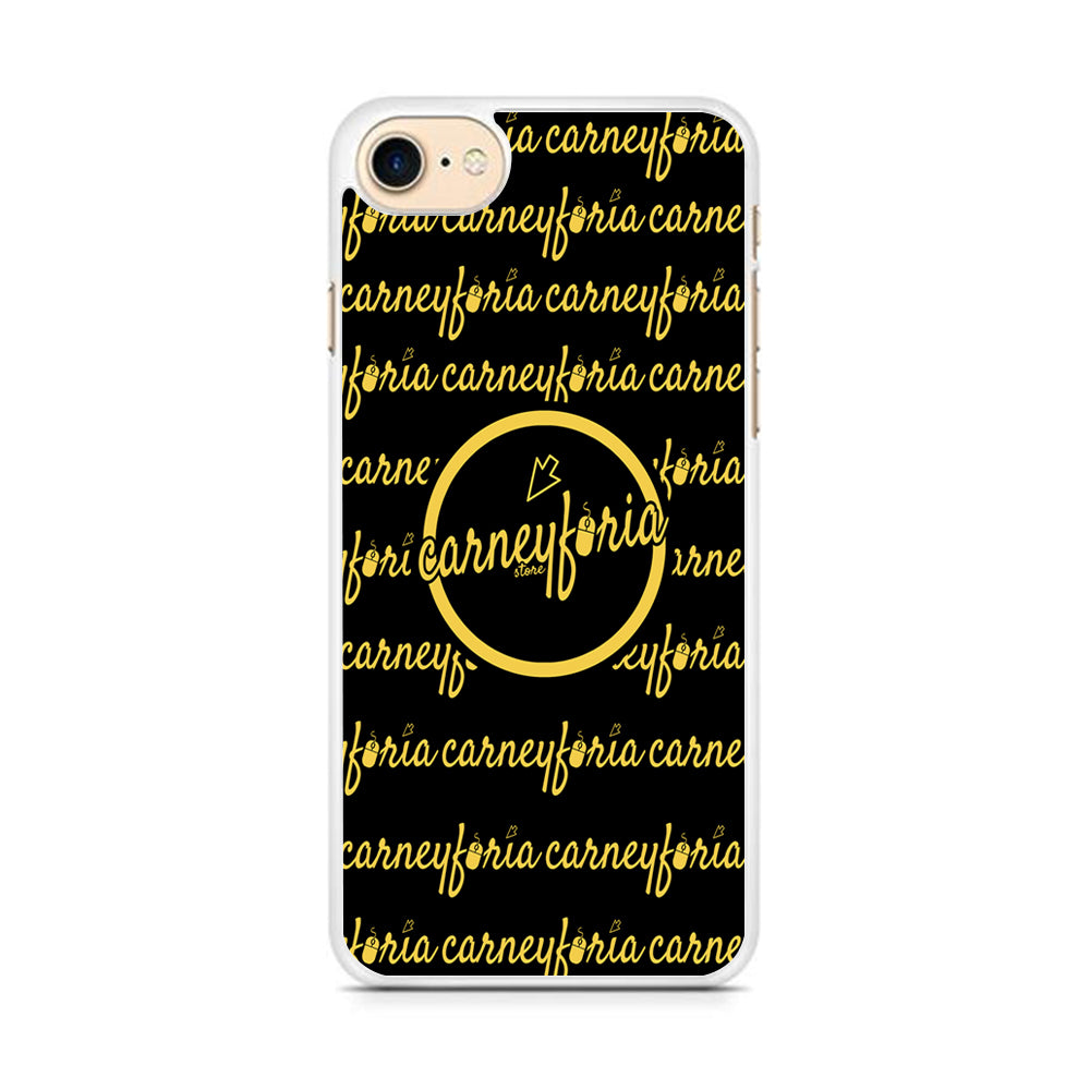 Doodle Word Carneyforia Black iPhone 8 Case