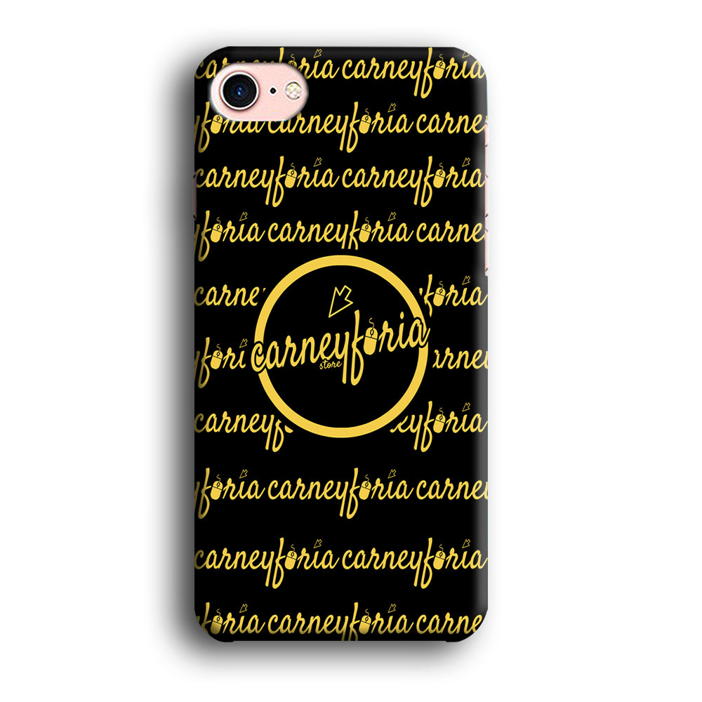 Doodle Word Carneyforia Black iPhone 8 Case