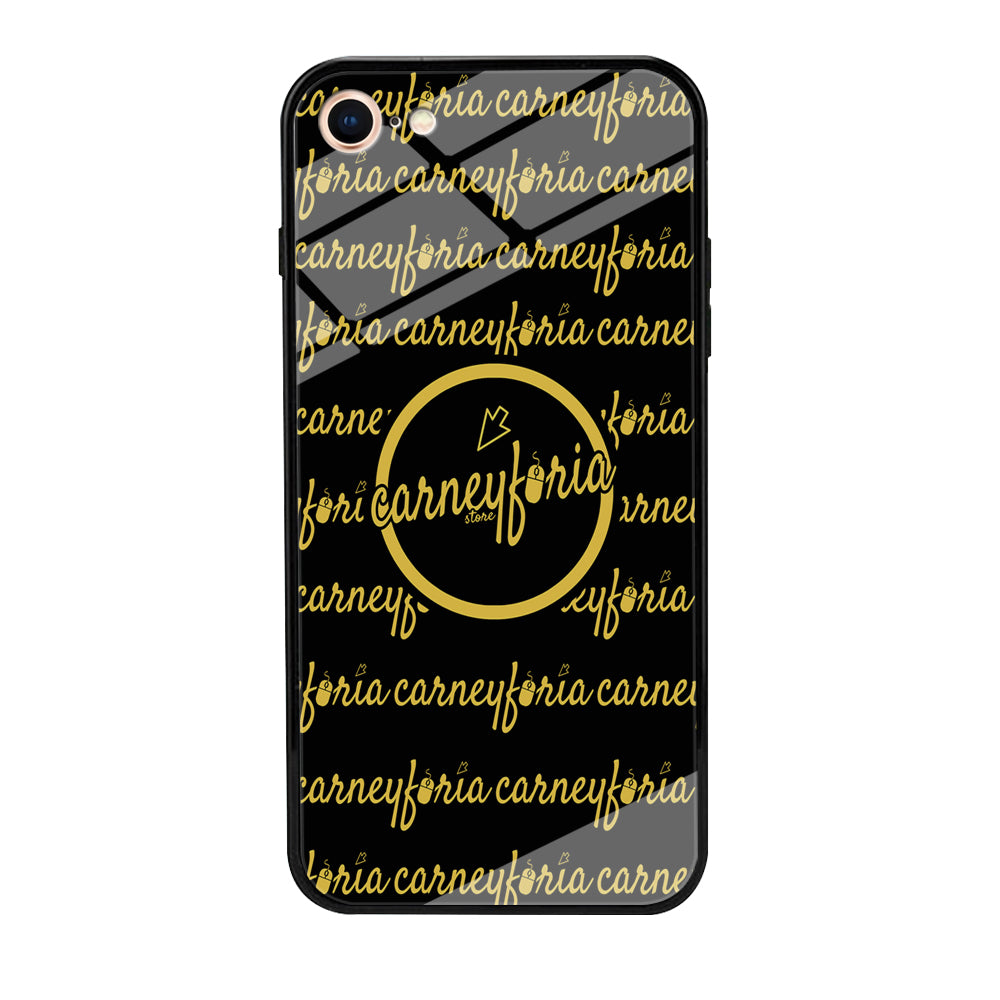 Doodle Word Carneyforia Black iPhone 8 Case