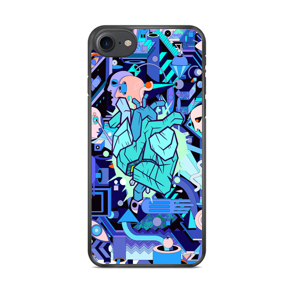 Doodle in Heartbeat iPhone 8 Case