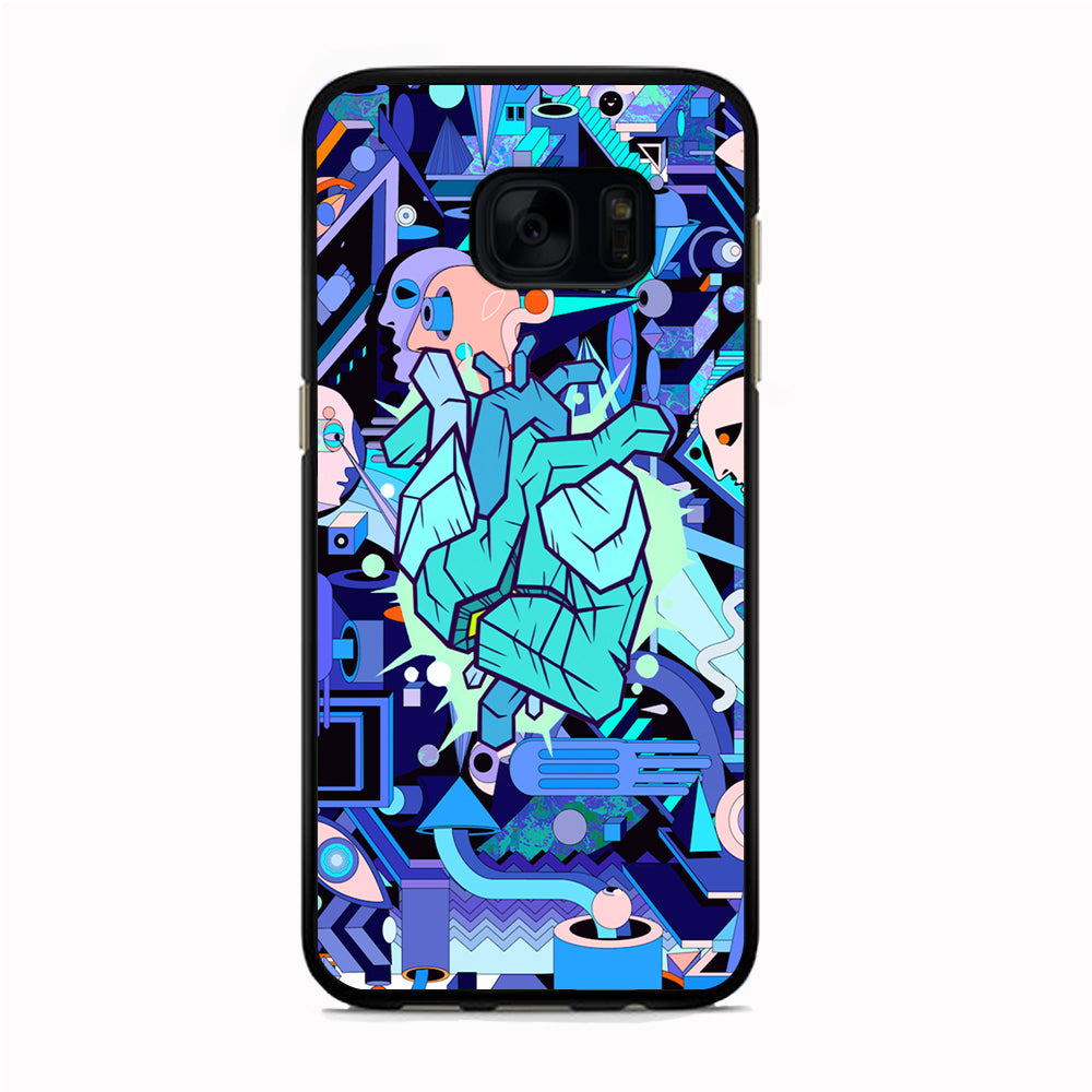 Doodle in Heartbeat Samsung Galaxy S7 Edge Case