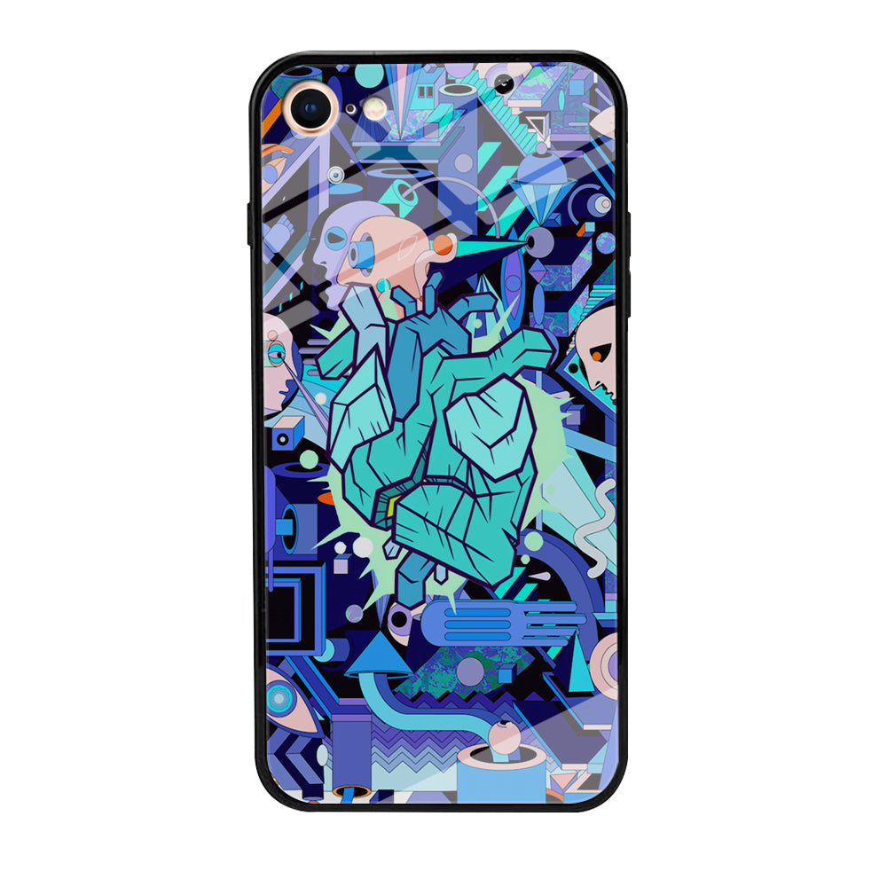 Doodle in Heartbeat iPhone 8 Case