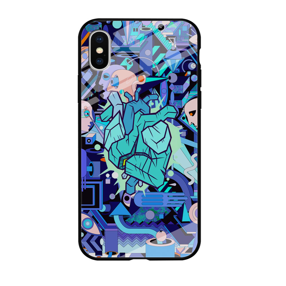 Doodle in Heartbeat iPhone X Case