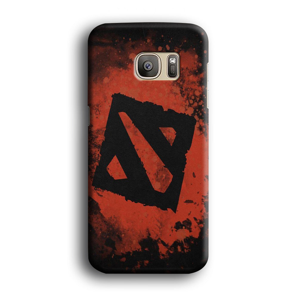 Dota Red Brush Logo Samsung Galaxy S7 Edge Case