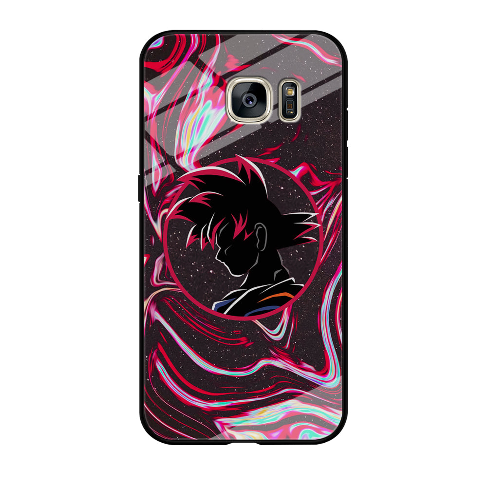Dragon Ball Z Flame Silhouette Samsung Galaxy S7 Edge Case