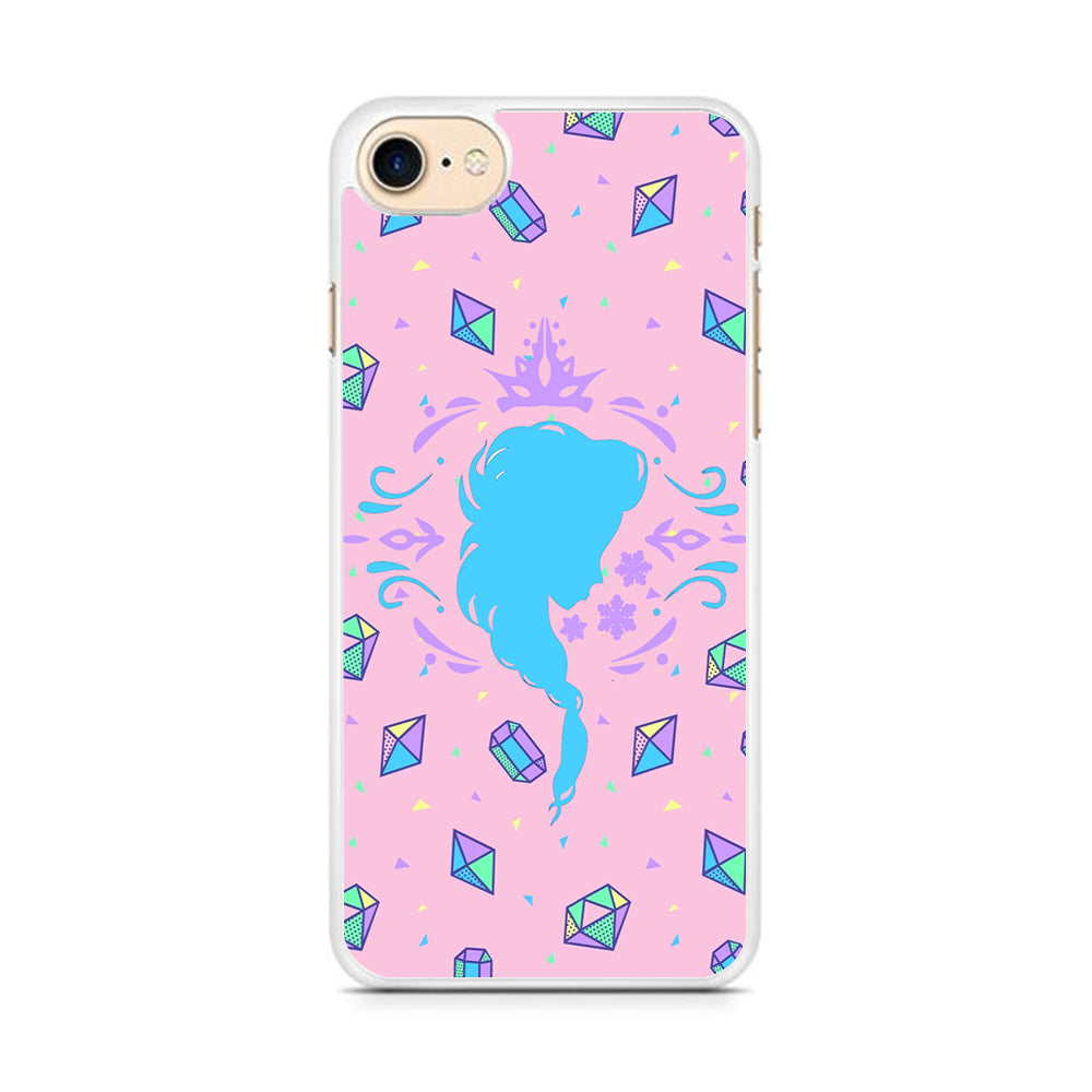 Elsa Silhouette of Diamond iPhone 8 Case