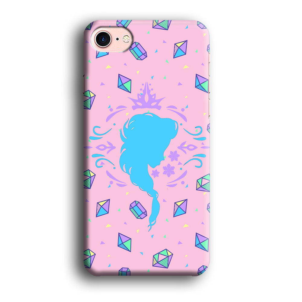 Elsa Silhouette of Diamond iPhone 8 Case
