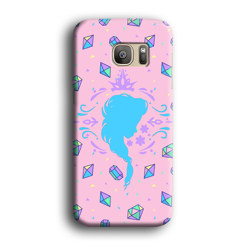 Elsa Silhouette of Diamond Samsung Galaxy S7 Edge Case