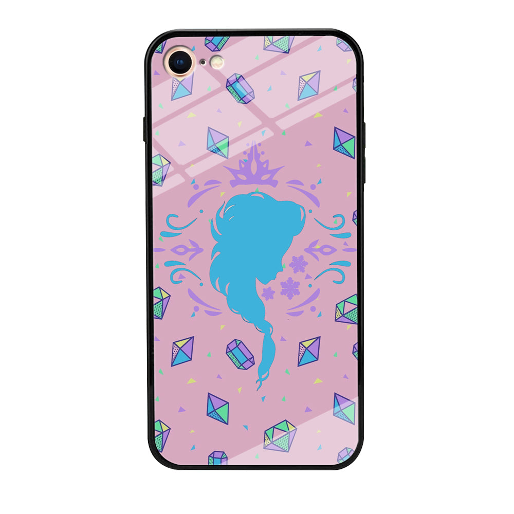 Elsa Silhouette of Diamond iPhone 8 Case