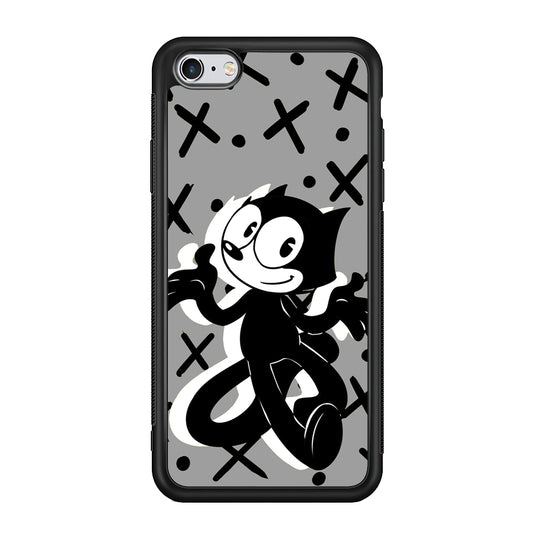 Felix The Cat Pattern In Grey iPhone 6 Plus | 6s Plus Case