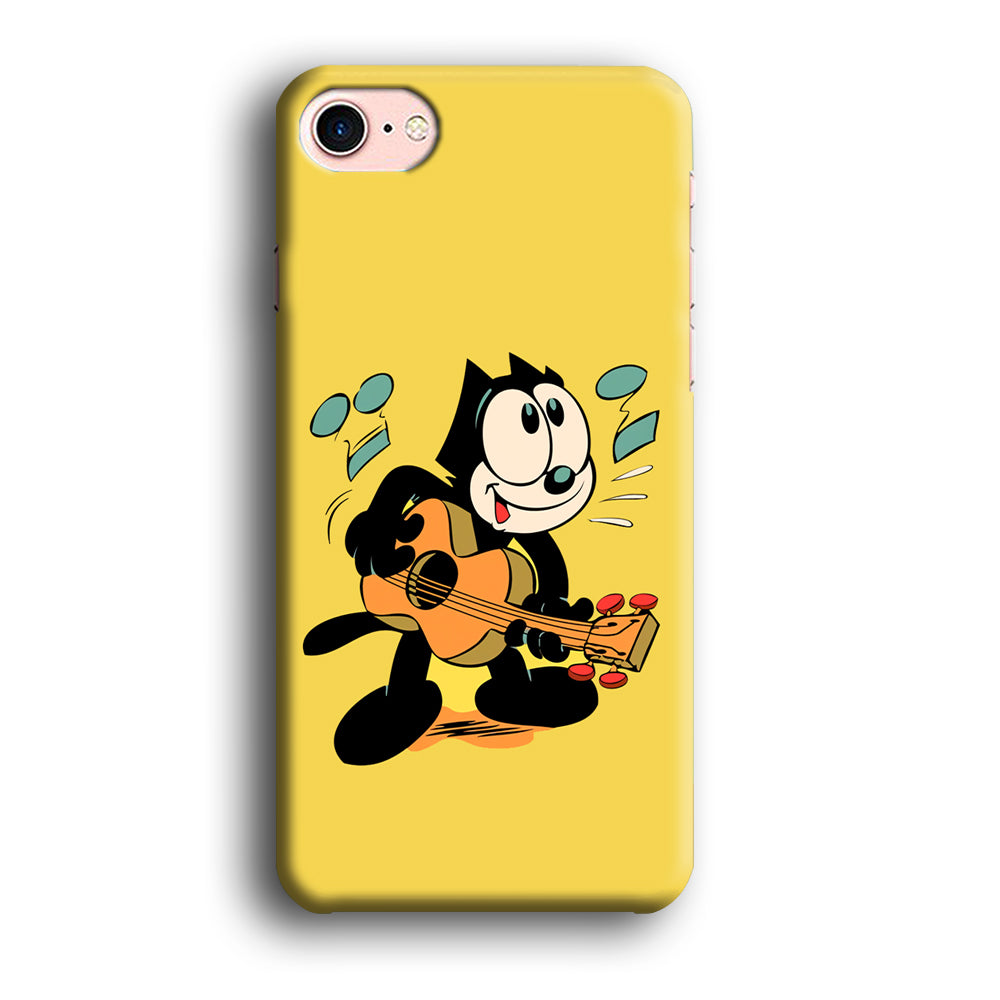 Felix The Cat Playing Okulele iPhone 8 Case