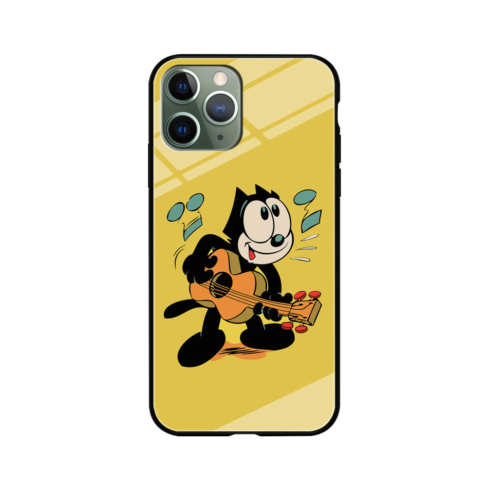 Felix The Cat Playing Okulele iPhone 11 Pro Case