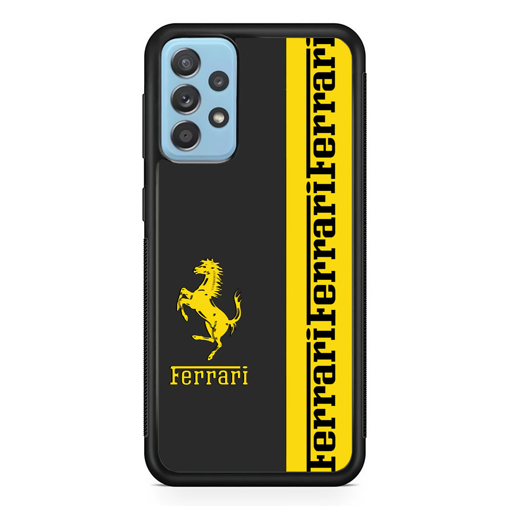 Ferrari Grey Of Yellow Symbol Samsung Galaxy A72 Case - Carneyforia