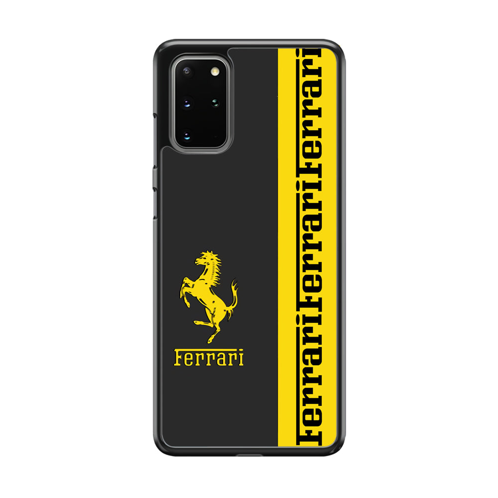 Ferrari Grey Of Yellow Symbol Samsung Galaxy S20 Plus Case - Carneyforia