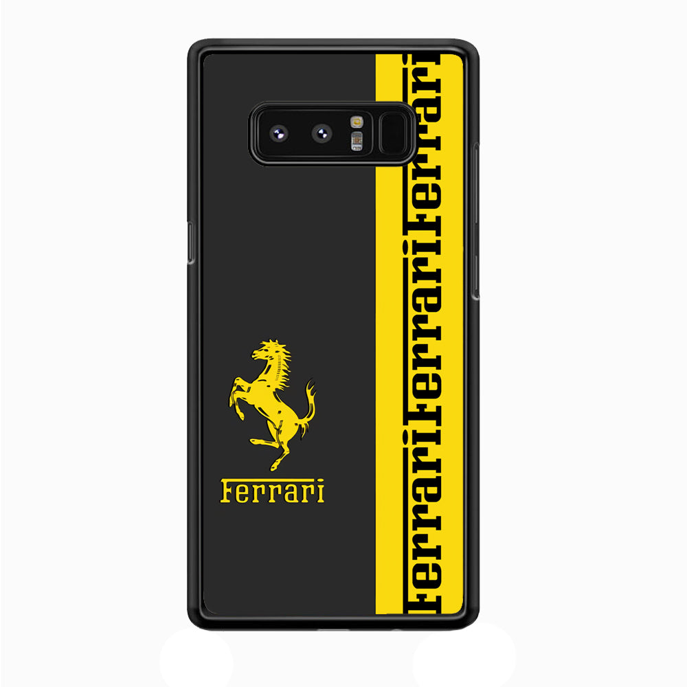 Ferrari Grey Of Yellow Symbol Samsung Galaxy Note 8 Case - Carneyforia