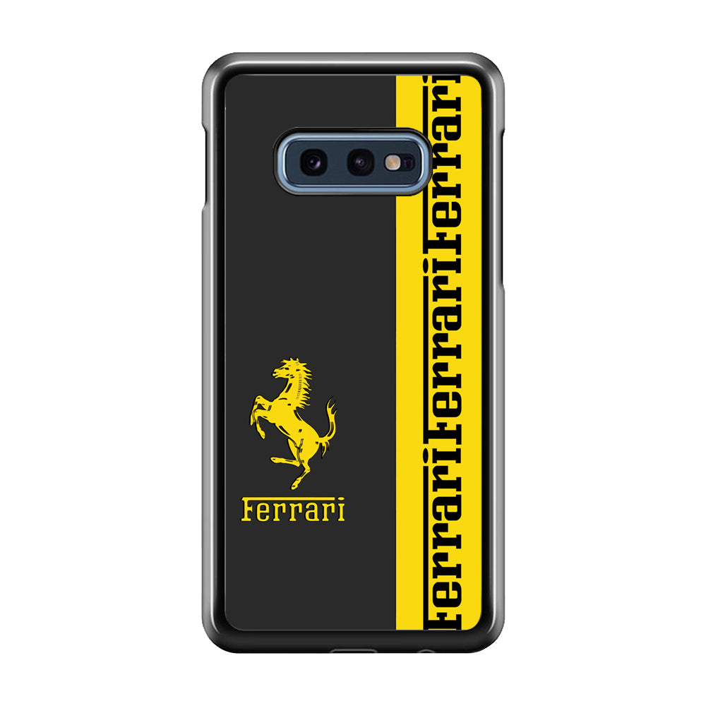 Ferrari Grey Of Yellow Symbol Samsung Galaxy S10E Case - Carneyforia