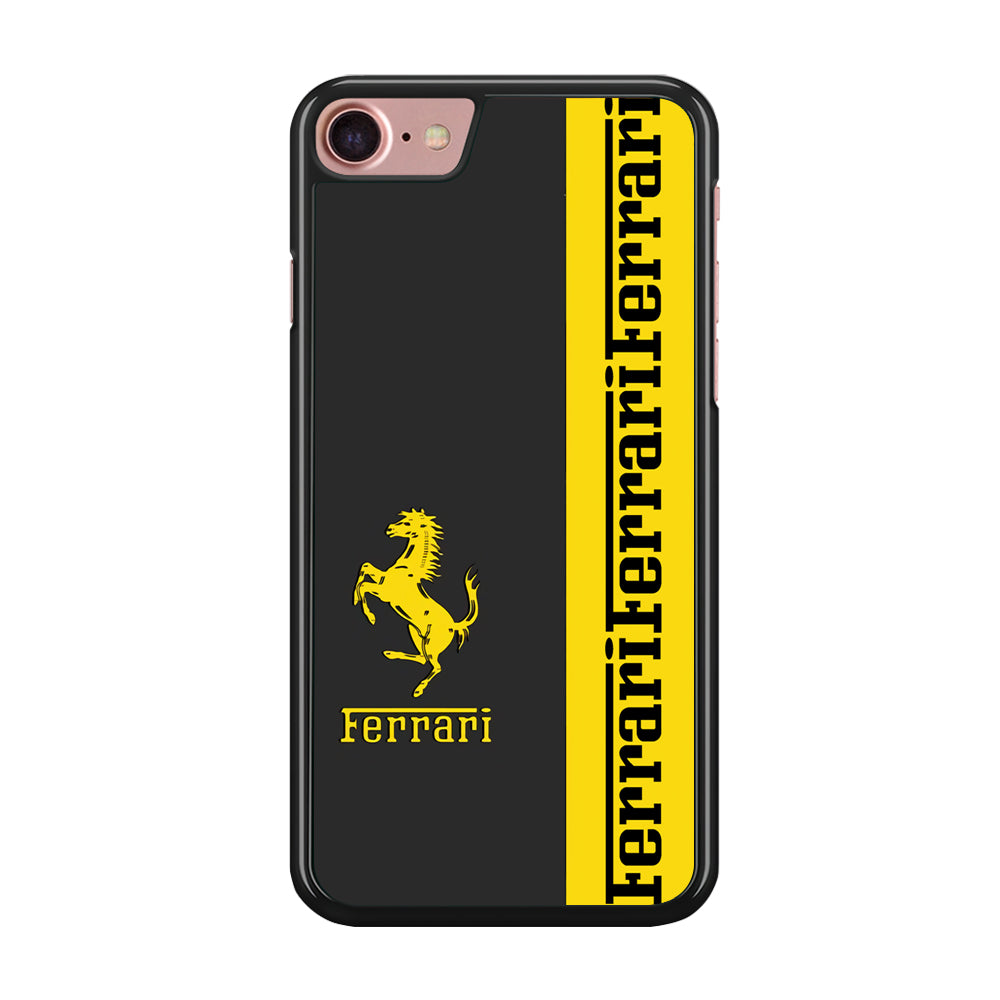 Ferrari Grey Of Yellow Symbol iPhone 8 Case - Carneyforia