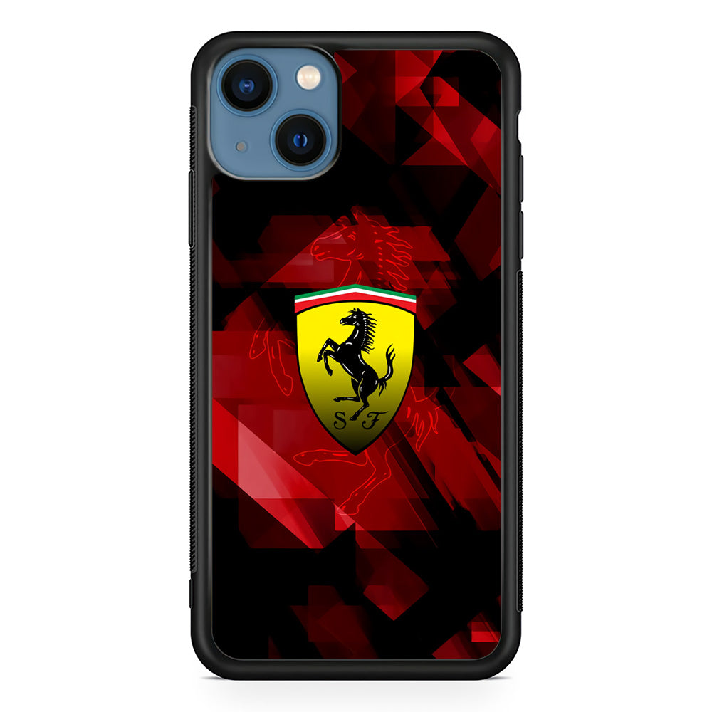 Ferrari Red Abstract iPhone 13 Case - Carneyforia