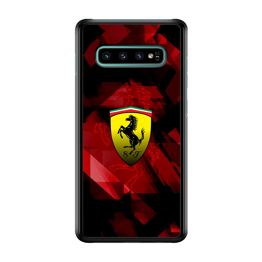 Ferrari Red Abstract Samsung Galaxy S10 Case - Carneyforia