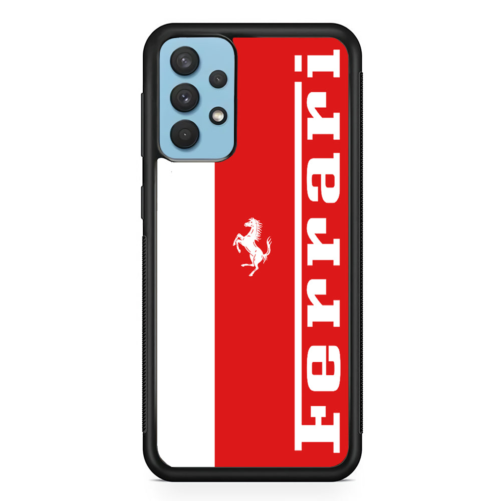 Ferrari Red And White Combination Samsung Galaxy A32 Case