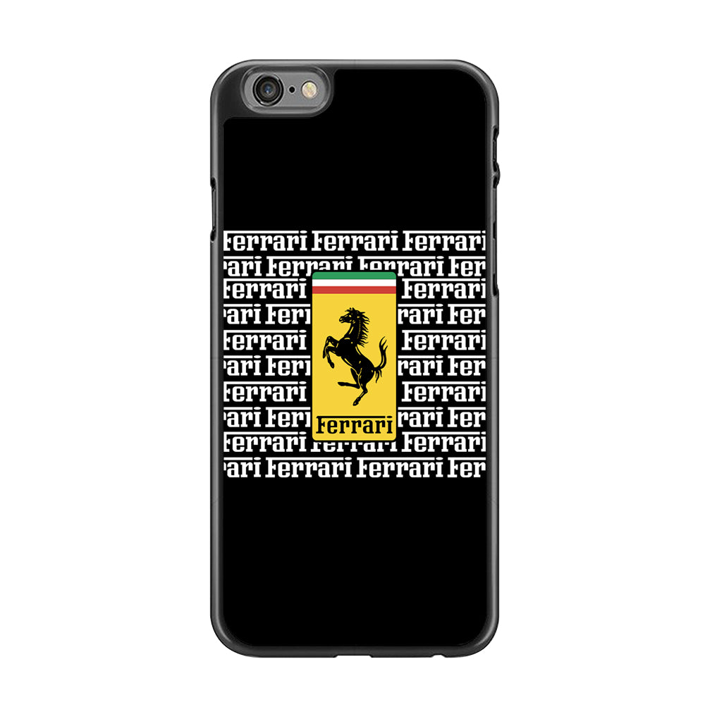 Ferrari Words Logo In Black iPhone 6 Plus | 6s Plus Case - Carneyforia