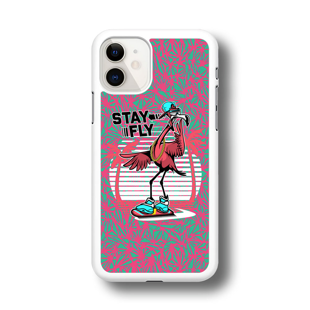 Flamingo Skate to Fly iPhone 11 Case