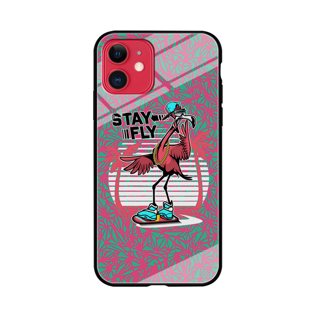Flamingo Skate to Fly iPhone 11 Case
