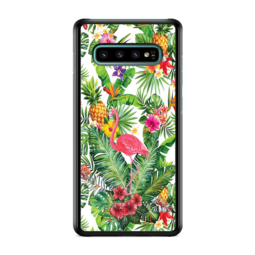 Flamingo Flower Rich Samsung Galaxy S10 Case
